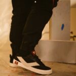 Sepatu Ventela Leaving A Legacy hitam putih dengan aksen merah